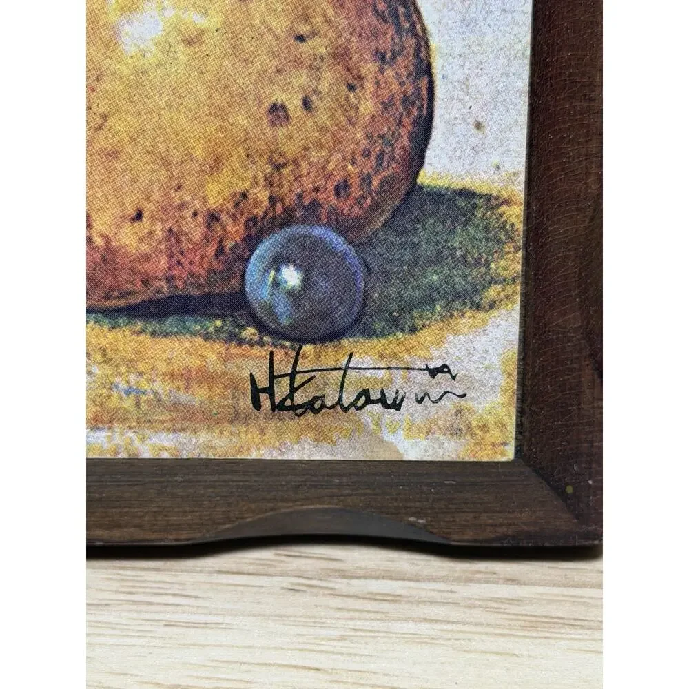Homco Still Life Fruit Wall Plaques Wood Hanging Tuscan Decor MCM VTG Set‎ of 4